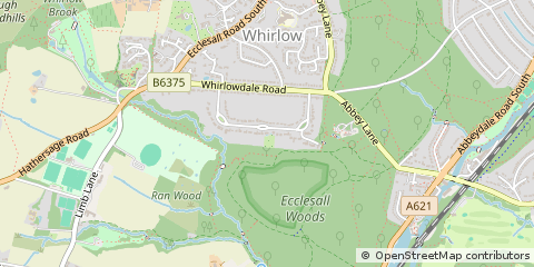 Map of Sheffield, W Yorks