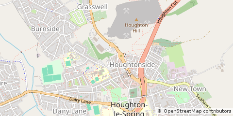 Map of Houghton-LE-Spring, Tyne and Wear