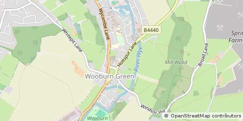 Map of High Wycombe, Buckinghamshire