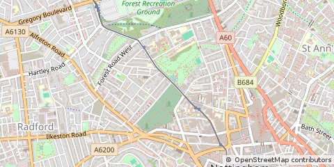 Map of Nottinghamshire