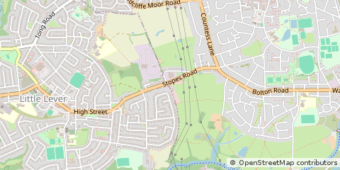 Map of Little Lever, Bolton, Lancs