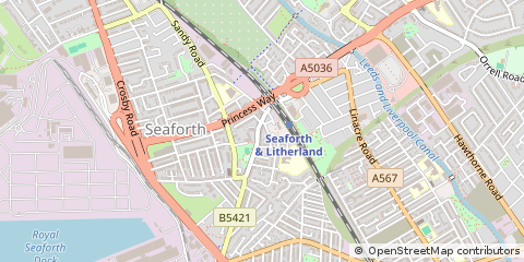 Map of Liverpool, Merseyside