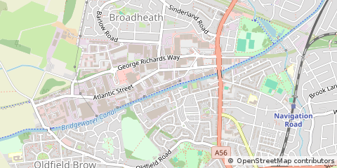 Map of Altrincham, Cheshire