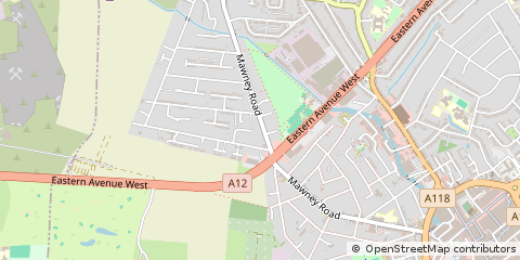 Map of Romford, Essex