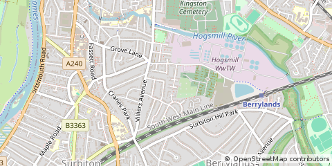 Map of Surbiton