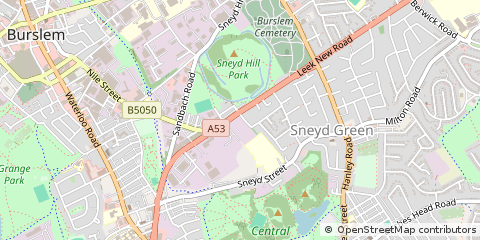 Map of Stoke on Trent