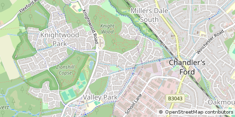 Map of Eastleigh, Hampshire
