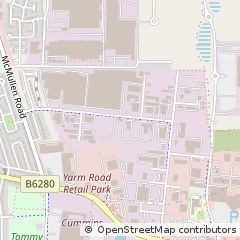 Map of Darlington, Co Durham