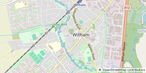 Map of Witham, Essex