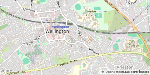 Map of Wellington, Shropshire