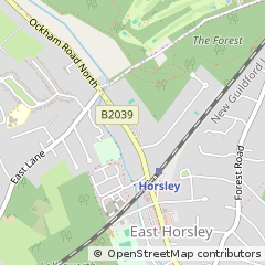 Map of East Horsley,, Leatherhead, Surrey