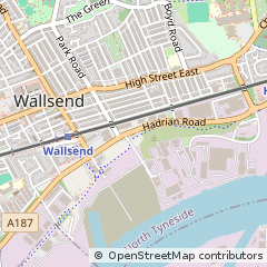 Map of Wallsend, Newcastle Upon Tyne