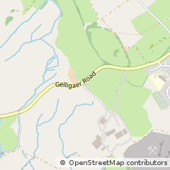 Map of Gelligaer, Hengoed