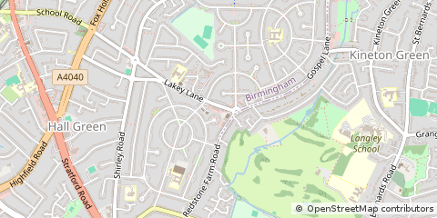 Map of Birmingham, Middlesex