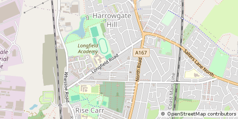 Map of Darlington, Durham