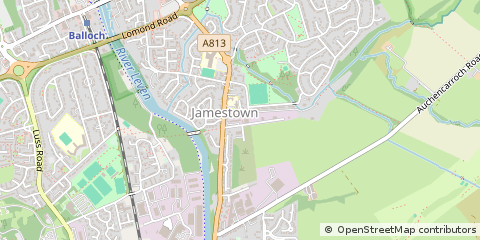 Map of Alexandria, Dunbartonshire