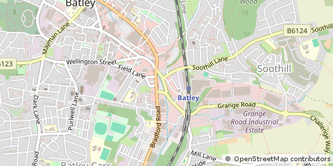 Map of Batley, West Yorkshire