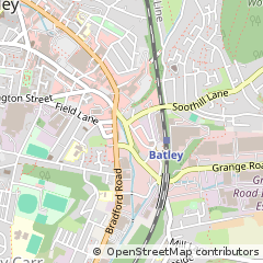 Map of Batley, West Yorkshire