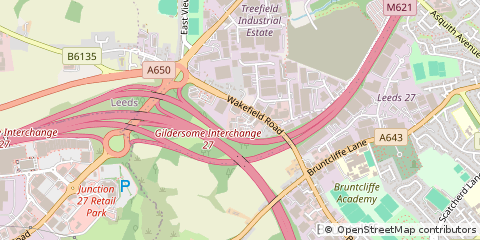 Map of Leeds, West Yorkshire