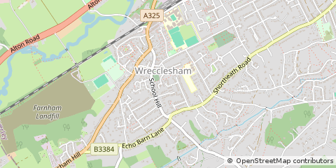Map of Farnham, Surrey
