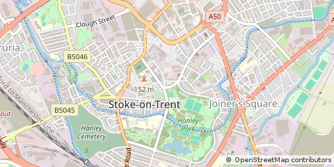 Map of Stoke-on-Trent, Staffordshire