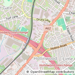 Map of Oldham, Greater Manchester