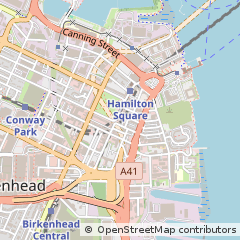 Map of Birkenhead, Merseyside