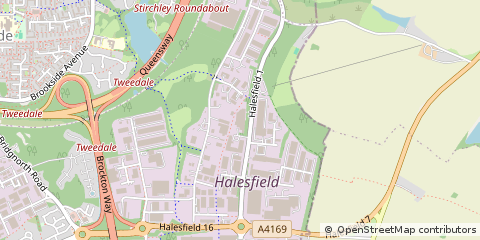 Map of Telford, Shropshire