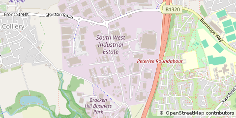 Map of Peterlee