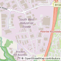 Map of Peterlee
