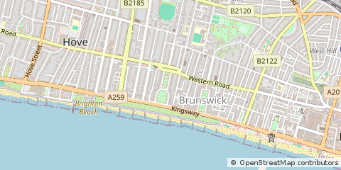 Map of Brighton and Hove, East Sussex