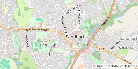 Map of Sandbach