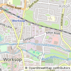 Map of Worksop, Nottinghamshire