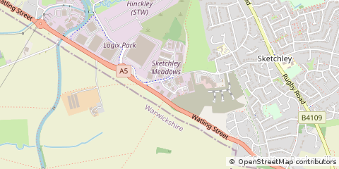 Map of Hinckley, Leicestershire