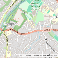 Map of Wolverhampton, West Midlands