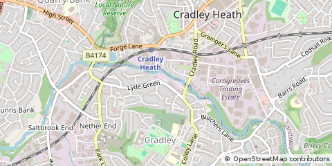 Map of Halesowen, West Midlands