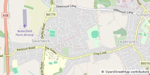 Map of Swanwick, Alfreton
