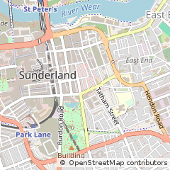 Map of Sunderland, Tyne and Wear