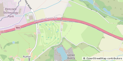 Map of Pencoed, Vale of Glamorgan