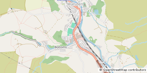 Map of Todmorden, Lancashire