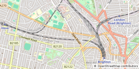 Map of Hove, East Sussex