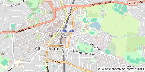 Map of Altrincham, Cheshire