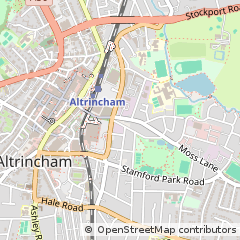 Map of Altrincham, Cheshire