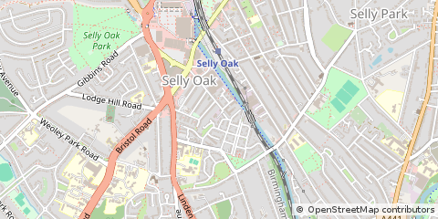 Map of Birmingham, West Midlands