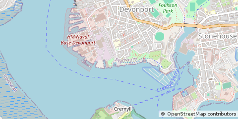 Map of Plymouth, Devon