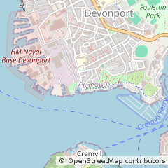 Map of Plymouth, Devon