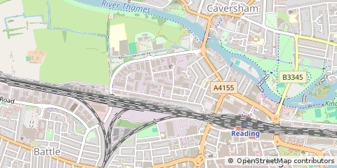 Map of Reading, Berkshire