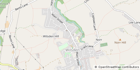 Map of Wilsden, Bradford West Yorkshire