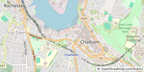 Map of Chatham, Kent