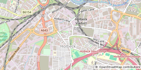 Map of Leeds, West Yorkshire